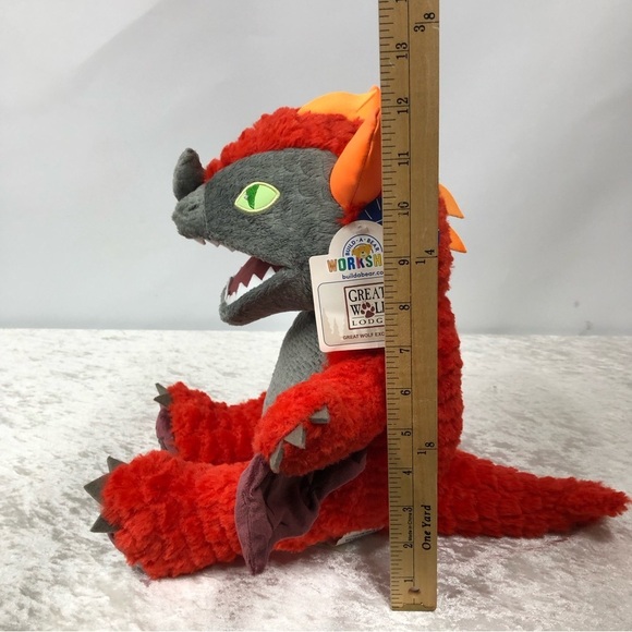 Build A Bear Great Wolf Lodge MagiQuest Charlock Red Dragon stuffed animal - Picture 12 of 14